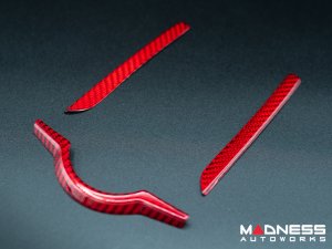 Alfa Romeo Giulia Center Console Frame Trim - Carbon Fiber - Red Candy - Pre '20 Models
